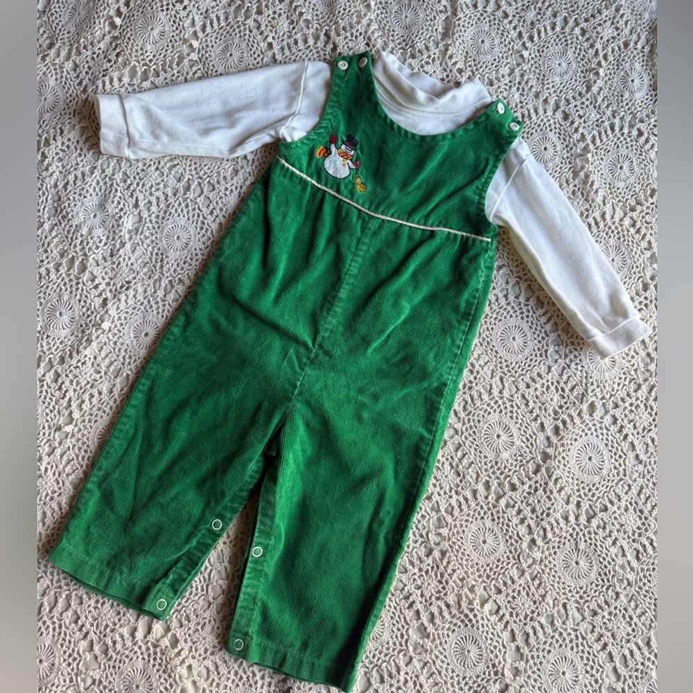 Vintage Sears Snowman Jumper with Vintage Gap Turtleneck Onesie